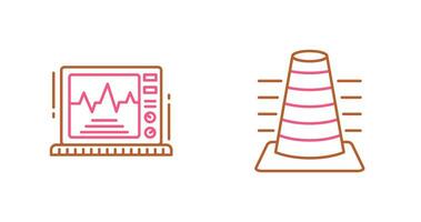 noray y ekg monitor icono vector