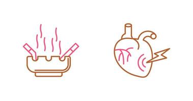Heart Attack and hashtray Icon vector