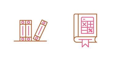 Archive and Mathematics Icon vector