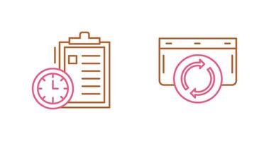 Time Management and Refresh Icon vector