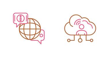 chat and network Icon vector