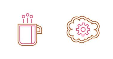 Cup and Mental Control Icon vector