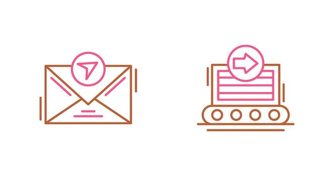 message and container Icon vector