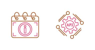 api and calendar Icon vector