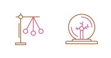 Pendulum and Plasma Ball Icon vector