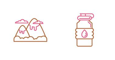 Mountain and Water  Icon vector