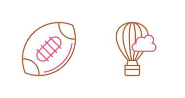 Hot Air Baloon and Football Icon vector