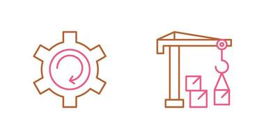 Upgrade and Robotic Arm Icon vector