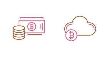 dinero y nube icono vector