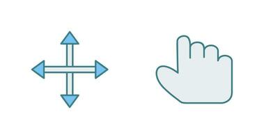 move and hold Icon vector