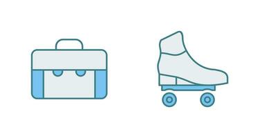 suitcase and skates  Icon vector