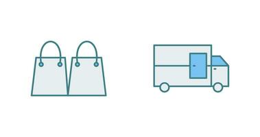 shipment and shopping bag Icon vector