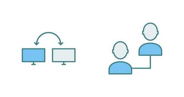 connected systems and connected profiles  Icon vector