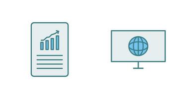 data files and weather global Icon vector