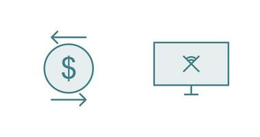 transaction and disconnected network  Icon vector