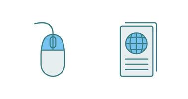 Mouse and Global Report Icon vector