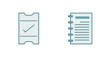 passes and notepad  Icon vector