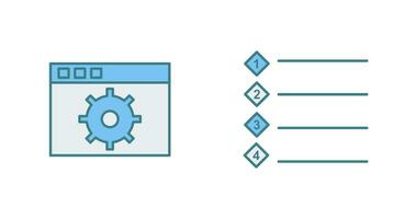 settings and numbered lists Icon vector