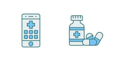 Emergency Call and Medicine Icon vector