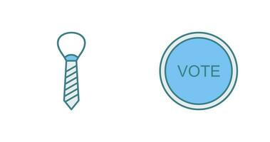 Corbata y votar enlace icono vector