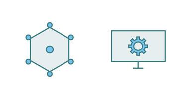 nodes and network setting  Icon vector