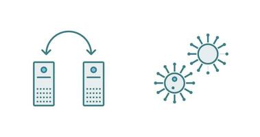 virus and network files  Icon vector