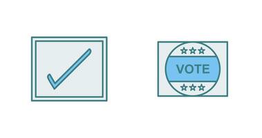 Checkbox and Vote Sticker Icon vector