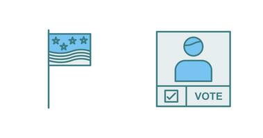 Flags and Candidate Banner Icon vector