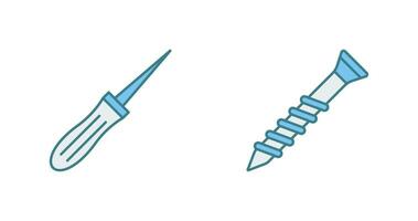 Awl and Screw Icon vector