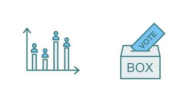 Giing Vote and Candidate and Graph Icon vector