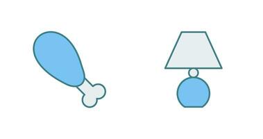 Leg and Lamp Icon vector