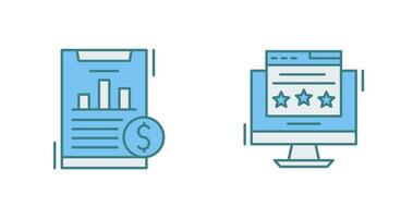 Financial Analytics and Webpage Icon vector