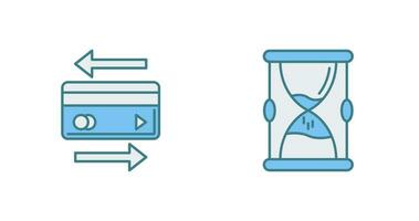 Transaction and Hourglass Icon vector