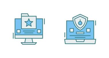 Favourite Folder and Protection Icon vector
