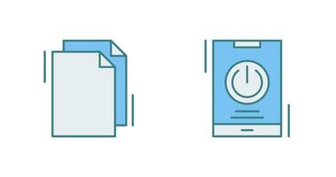 Copy and Power Icon vector