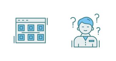Layout and Confuse Icon vector