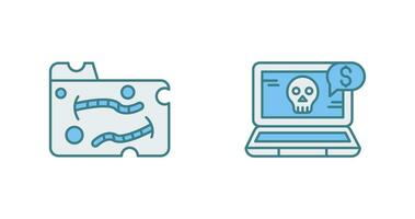 Worm and Online Fraud Icon vector