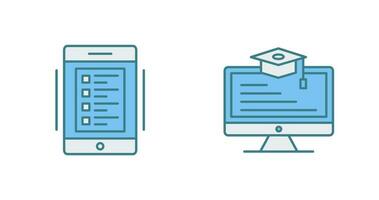 Online Test and Online Learning Icon vector