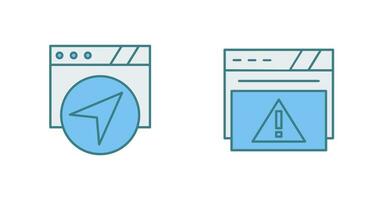 Navigation and Alert Icon vector