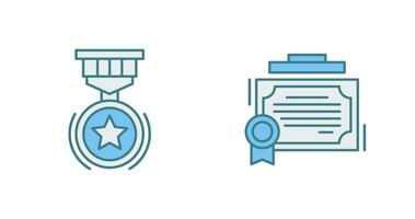 Medal and Certificate Icon vector