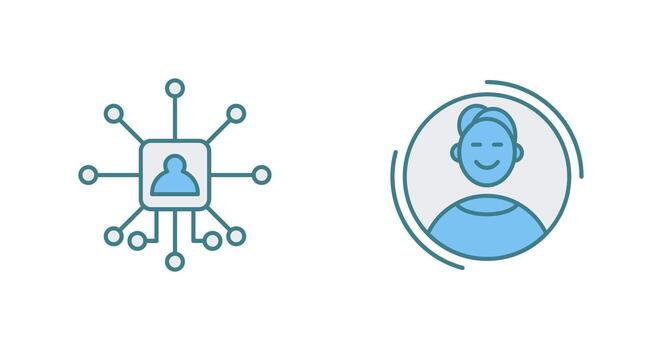 Networking and User Icon vector