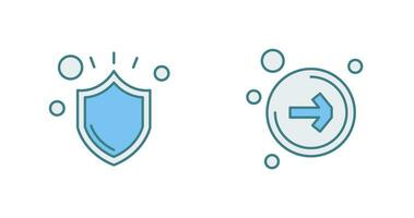 Shield and Right  Icon vector