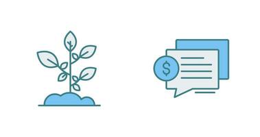 Dialog and Sprout Icon vector