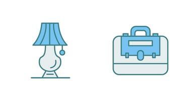 Lamp and briefcase Icon vector