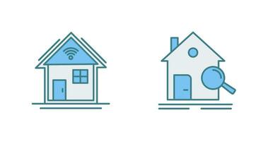 Search and Smart Home Icon vector