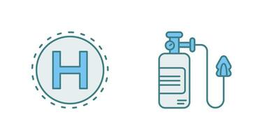 Helipad and Oxygen Icon vector