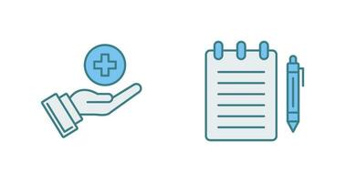 Care and Notepad Icon vector