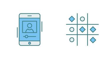 log and Tic Tac Toe Icon vector