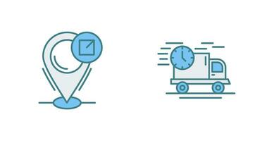 fast delivery and location Icon vector