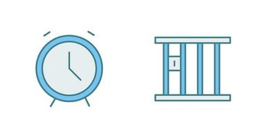 Alarm Clock and Jail Icon vector